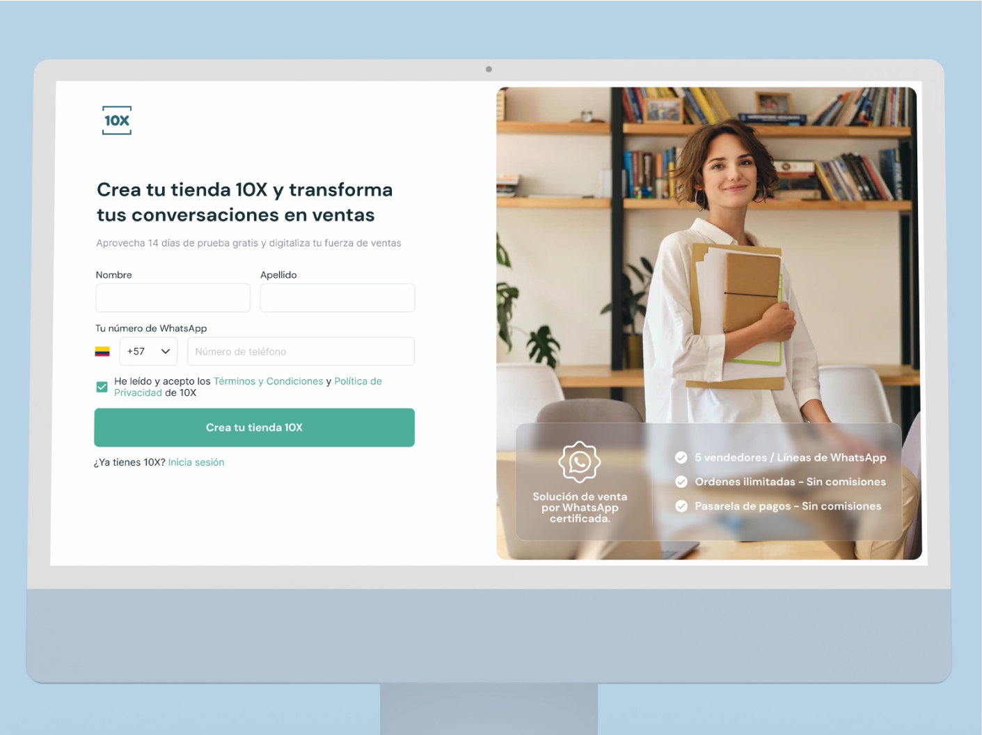 Store admin sign up design