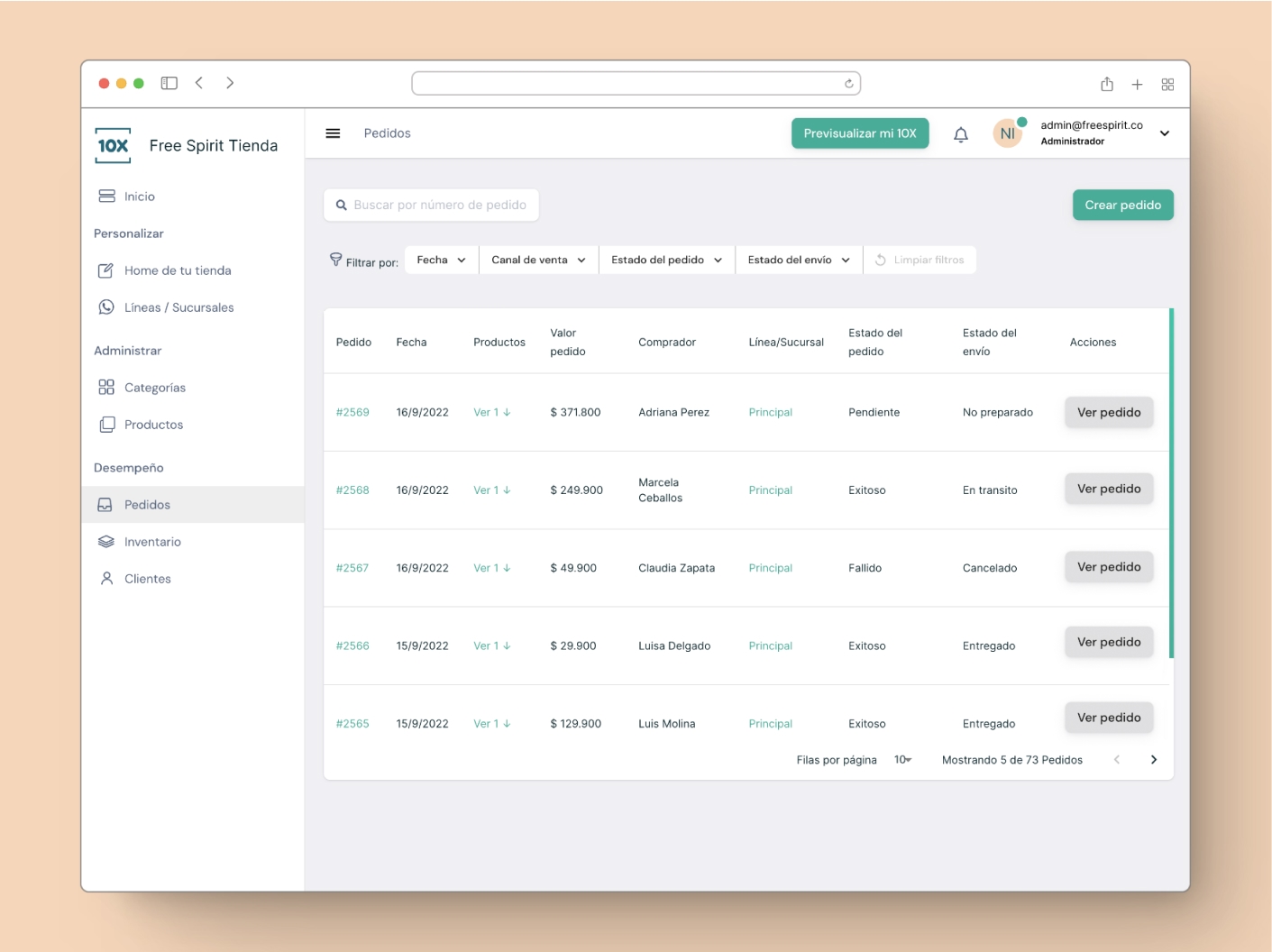 Order management design