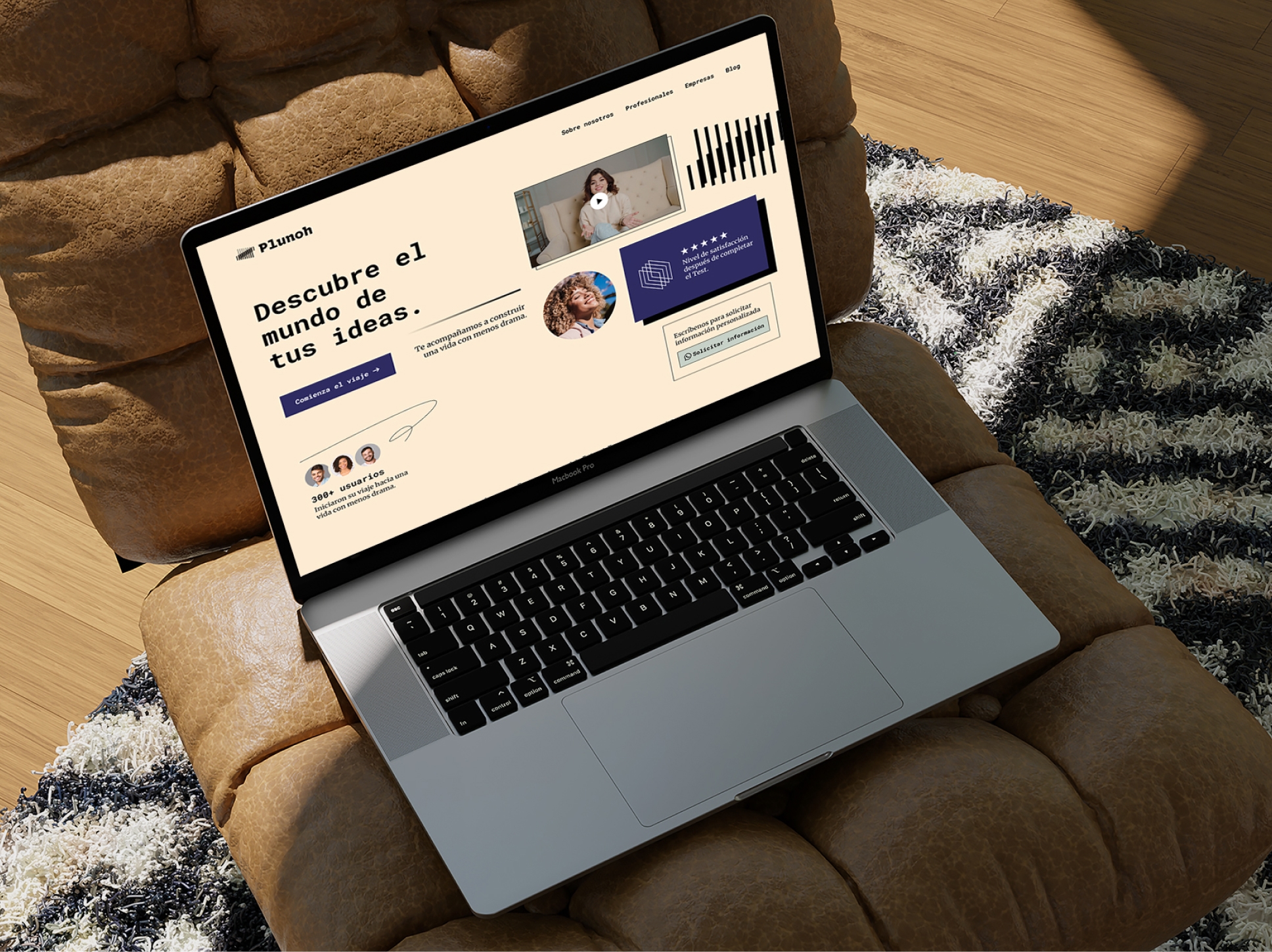 Plunoh home page design