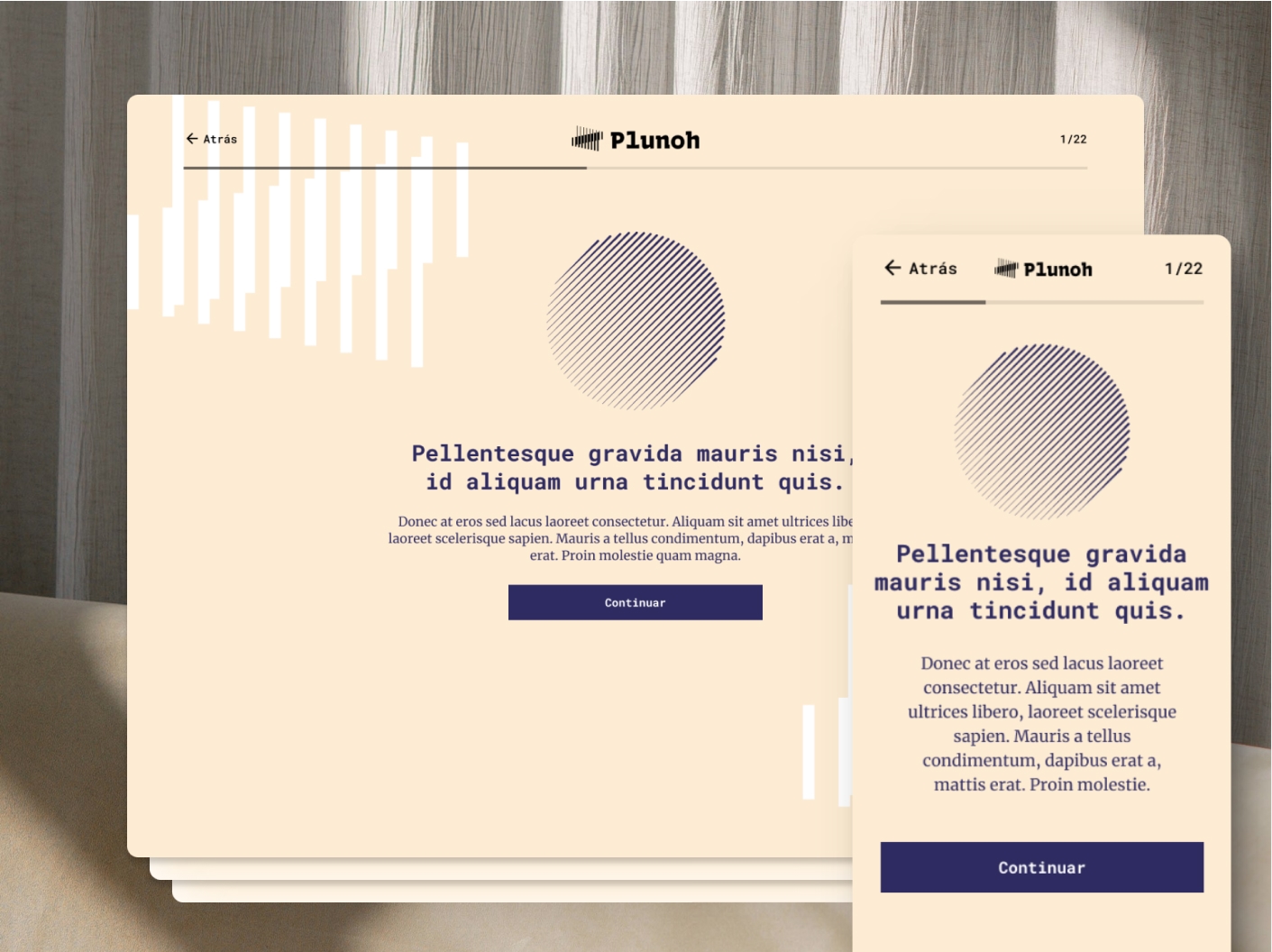 Test intermediate page design