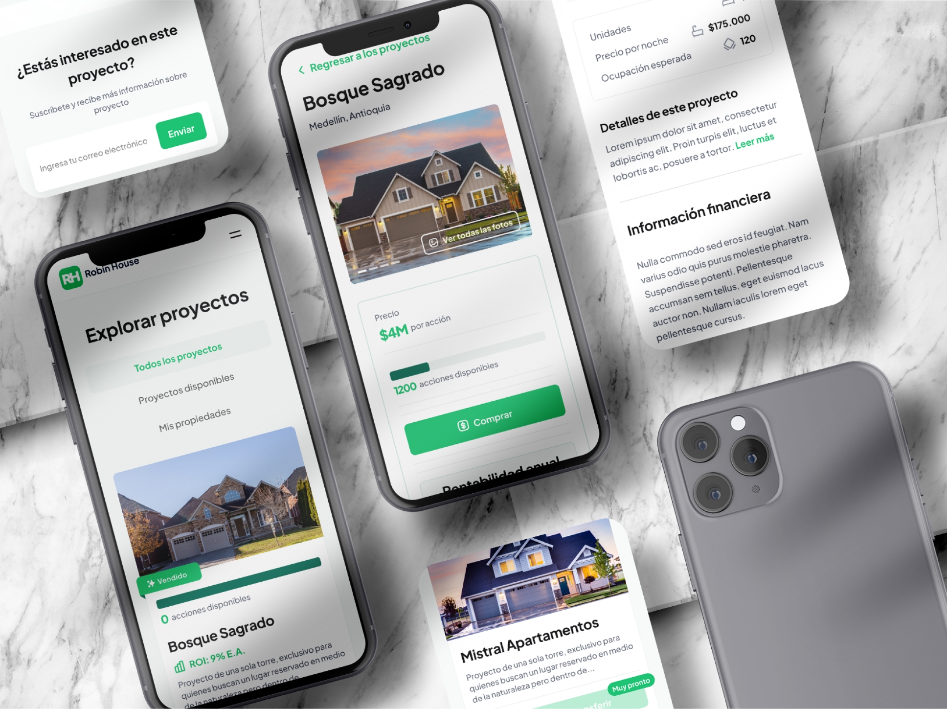 Real estate project details page design